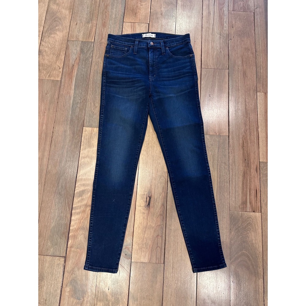 Madewell 10 High-Rise Skinny Jeans Hayes Wash Dark Indigo Blue D7362 Size 28